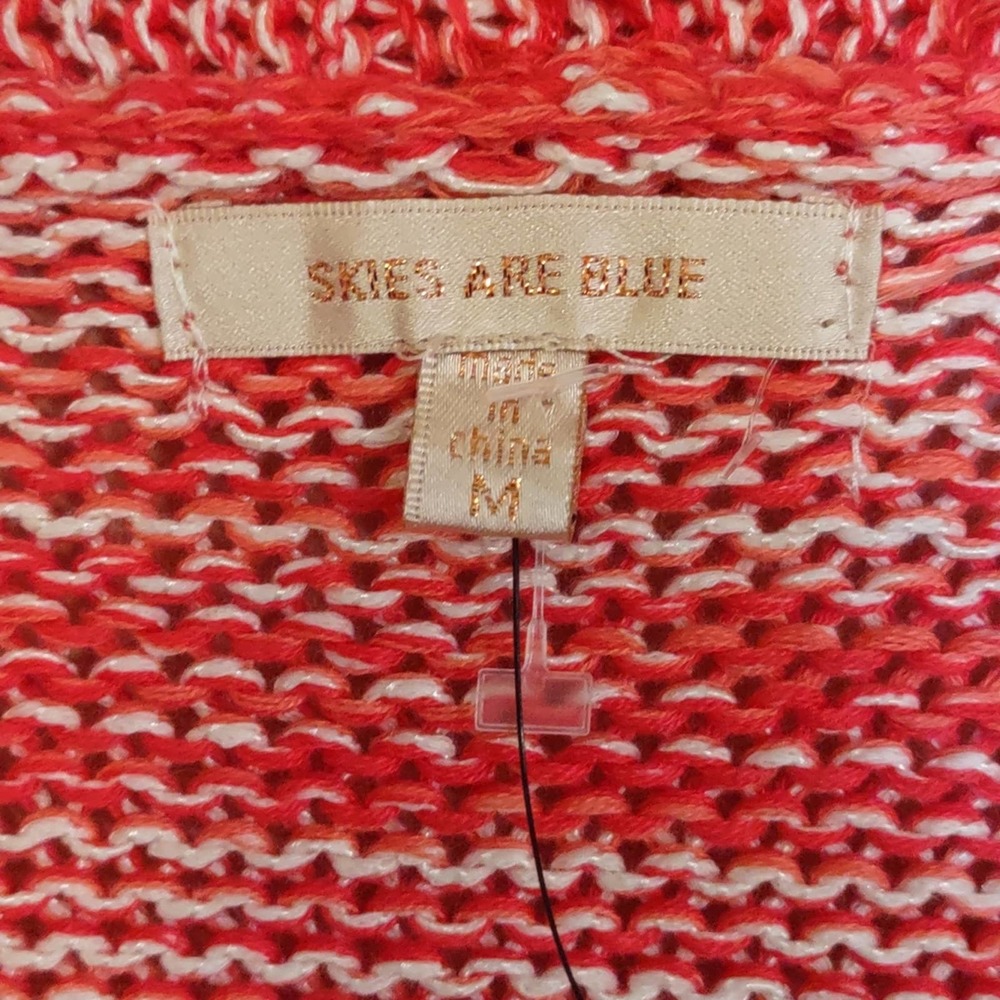 Stitch Fix Skies Are Blue Space Dye Cardigan Red Medium - Picture 4 of 8